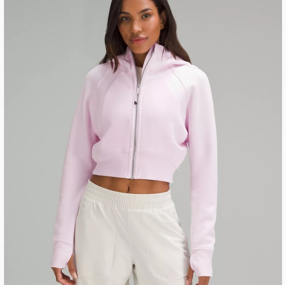 New! Lululemon meadowsweet pink cropped scuba hoodie!